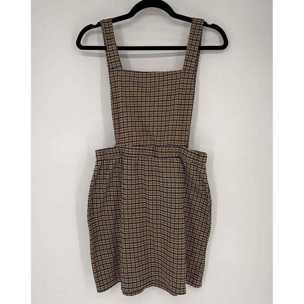 Liberty Love Black Checkered Mini Overall Dress XL Clueless Schoolgirl Academia